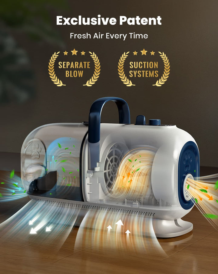 Oneisall Cozy C1 Pet Grooming Vacuum & Dryer Kit & 3 Blades Replacement Set