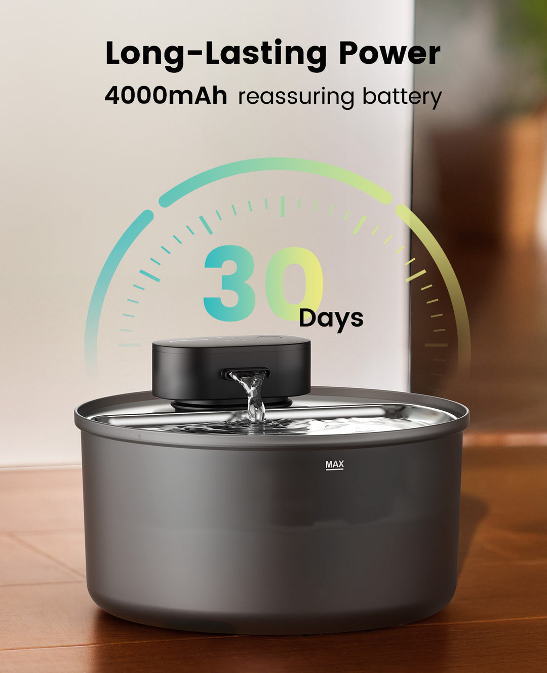 Oneisall 3.2L Cordless Cat Water Fountain