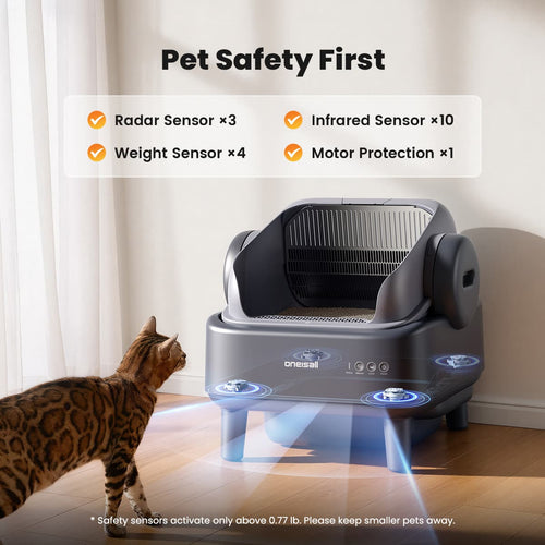 Oneisall Automatic Cat Litter Box, Feeder & Water Fountain Set