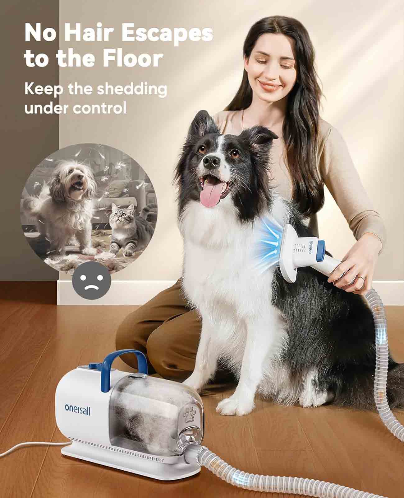 
                  
                    Cozy C1 - Oneisall Dog Grooming Kit Sottovuoto per Spuntamento Essiccazione
                  
                