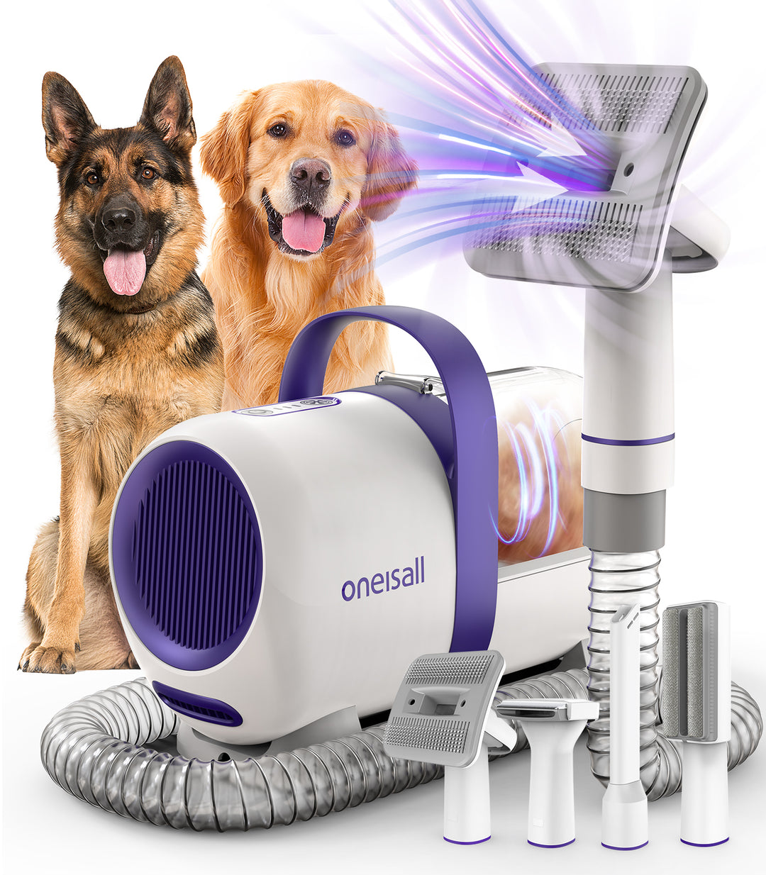 Dog grooming vacuum kit