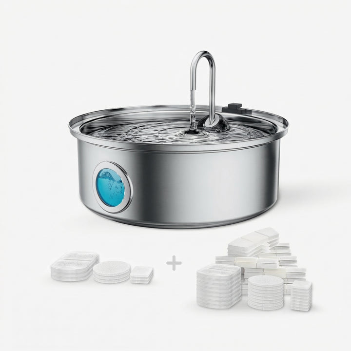 Oneisall 7L Pet Water Fountain with Visual Water Level