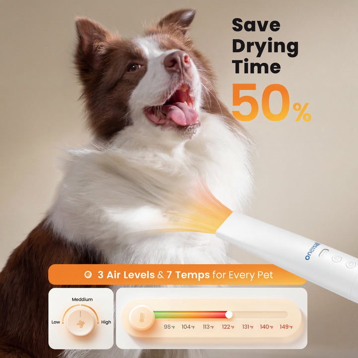 Oneisall Cozy C1 Pet Grooming Vacuum & Dryer Kit & Paw Trimmer Set