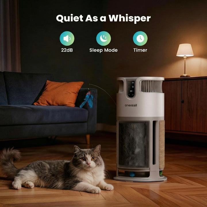 Oneisall Automatic Cat Litter Box & Pet Air Purifier Set
