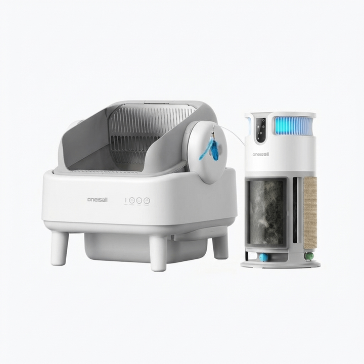 Oneisall Automatic Cat Litter Box & Pet Air Purifier Set