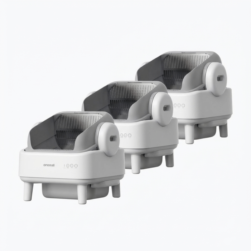 Oneisall Self-Cleaning Automatic Cat Litter Box for Multi-Cat Homes