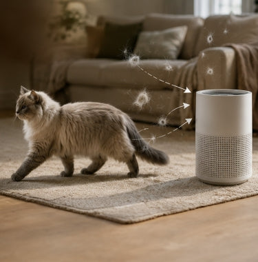 Cats ignore it. Fur never reaches the unit.