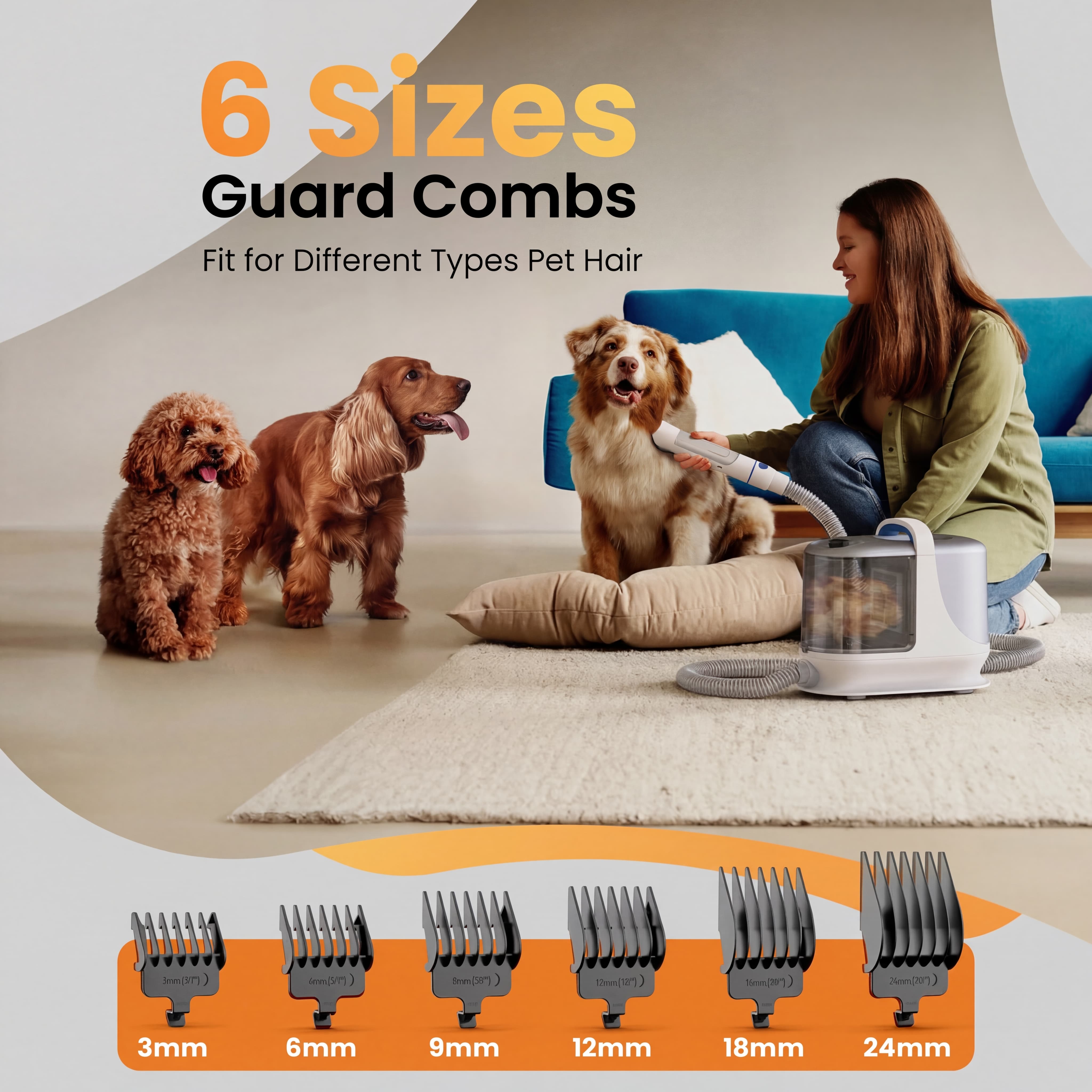 Oneisall BM3 Professional Dog Clippers with Powerful Suction