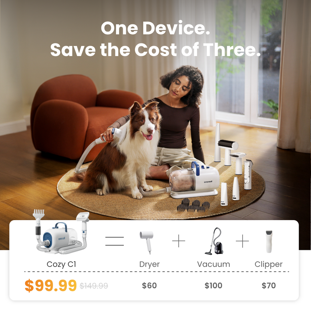 Oneisall Cozy C1 8-in-1 Pet Grooming Vacuum & Dryer Kit