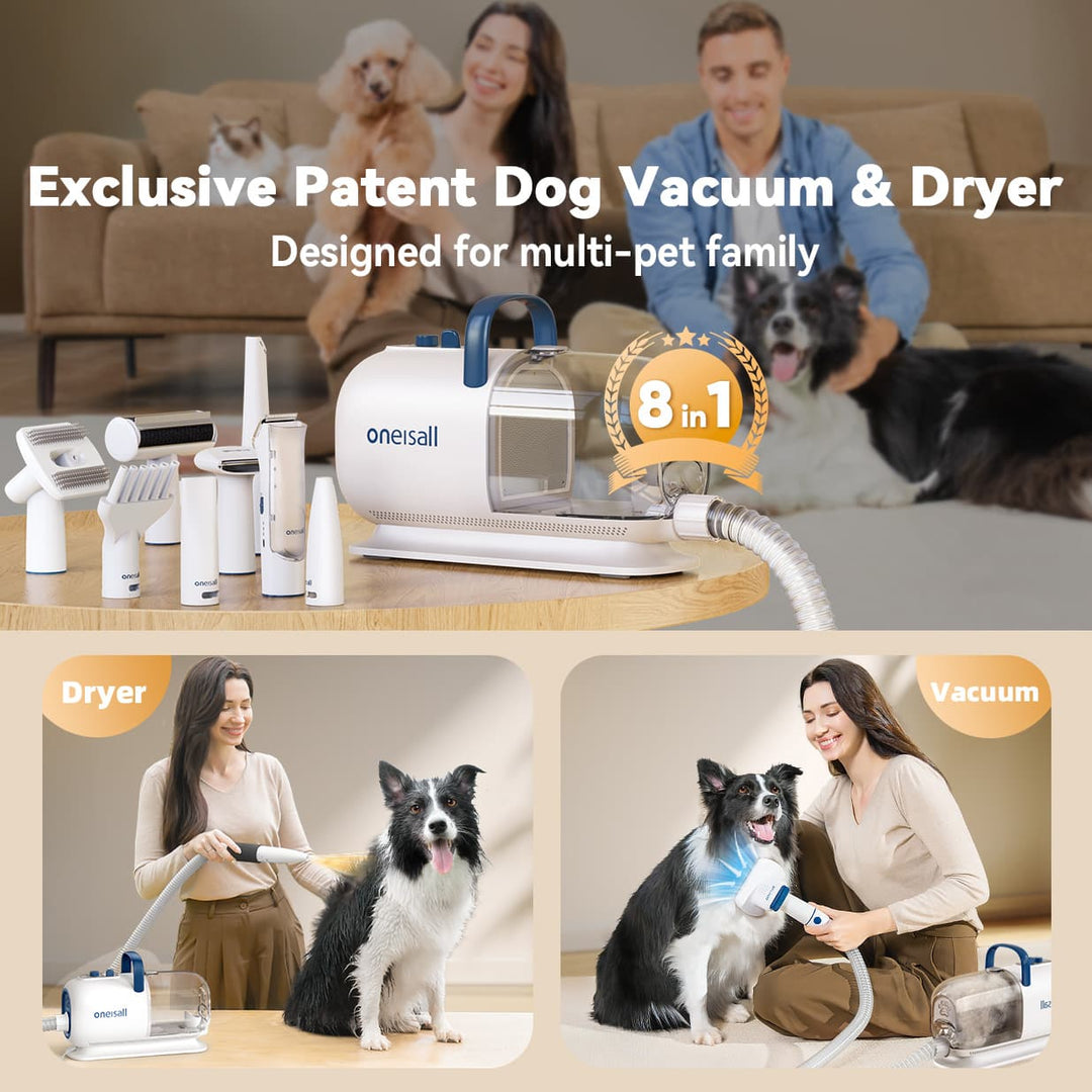 Oneisall Cozy C1 8-in-1 Pet Grooming Vacuum & Dryer Kit