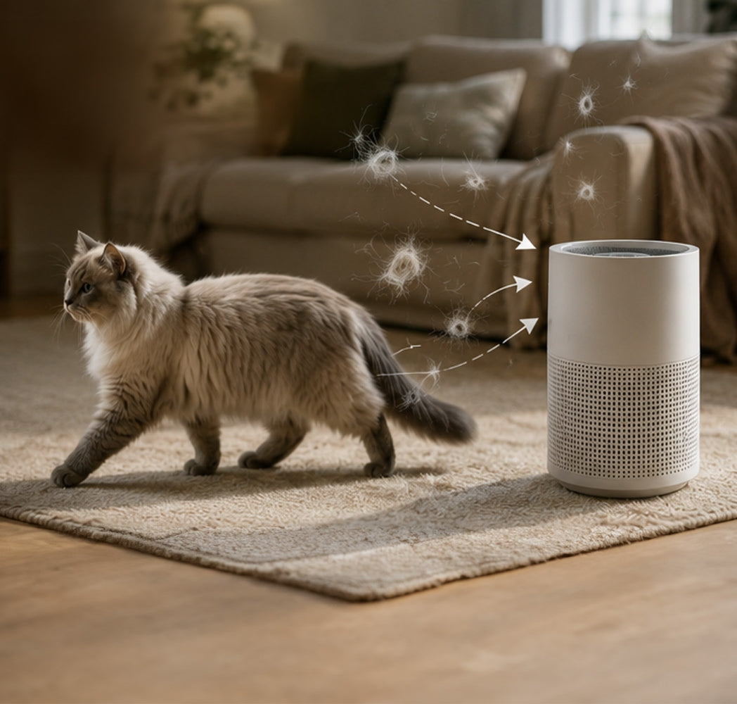 Cats avoid the unit: so fur never gets pulled in.
