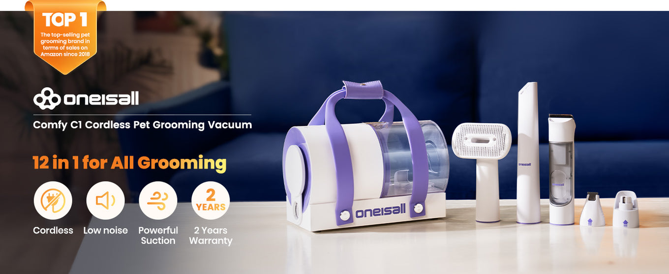 Comfy C1 Cordless Pet Grooming Vacuum Kit