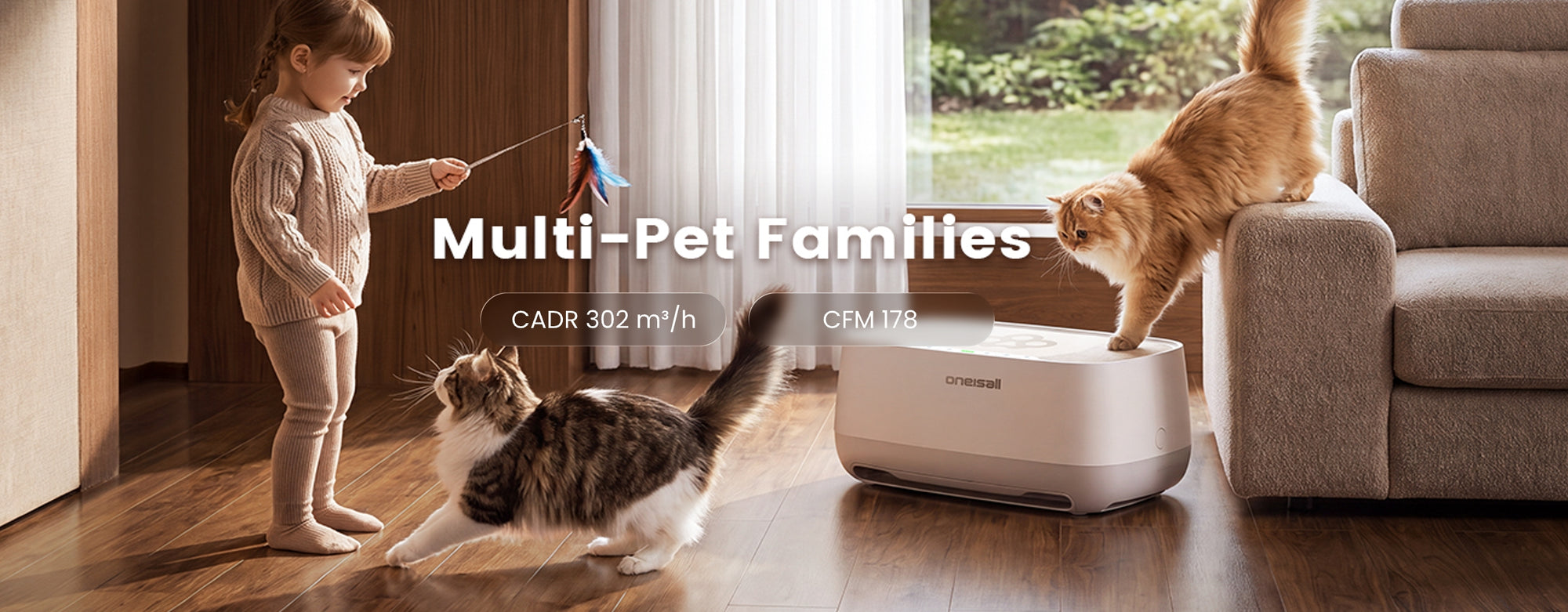 Removes 99.97% of Allergens for Cleaner Air