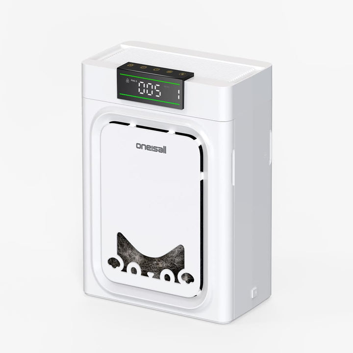 Oneisall 3.5L  Cordless White Stainless Steel Pet Water Fountain with 3PCS Filters