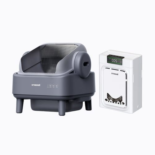 Oneisall Automatic Cat Litter Box & Pet Air Purifier Set