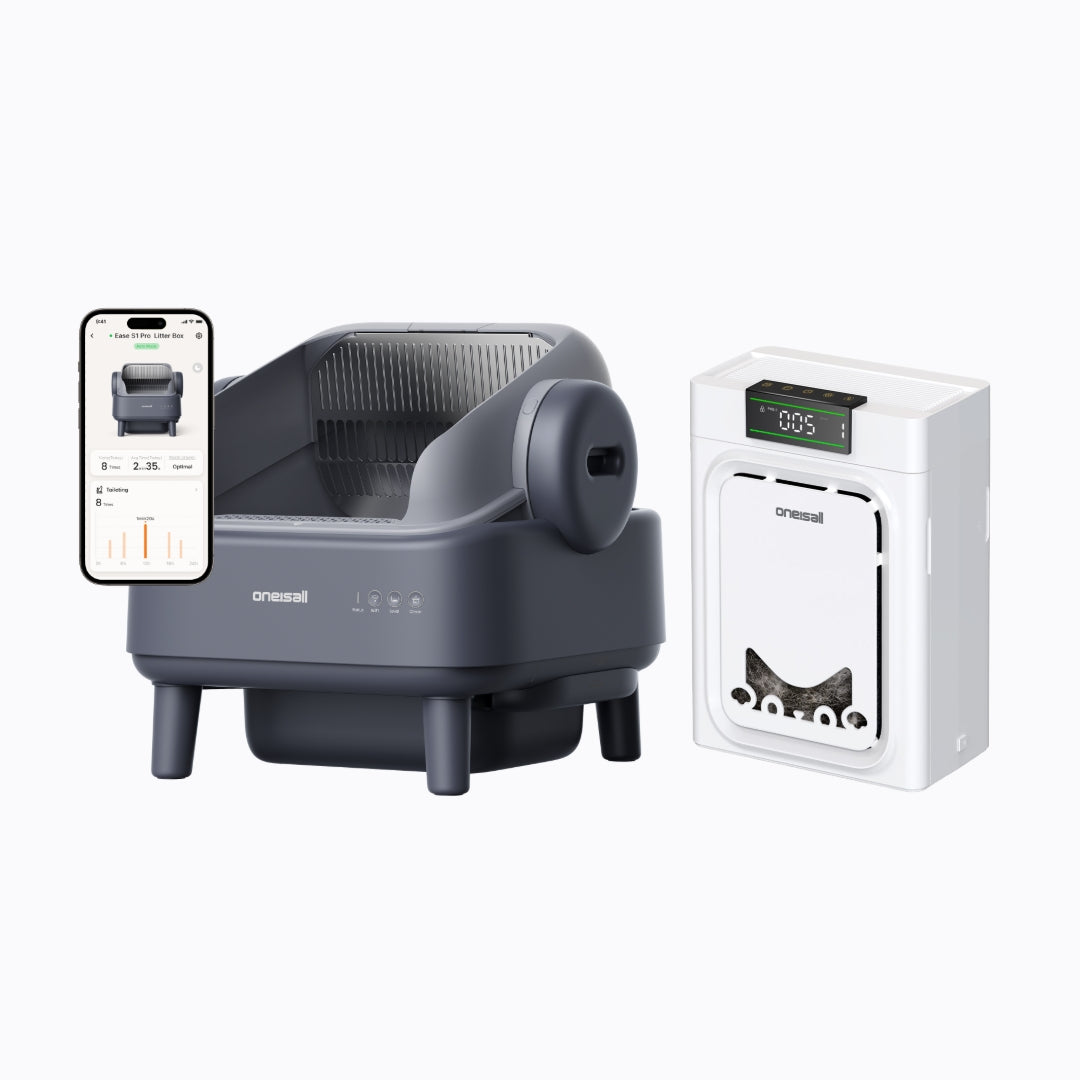 Oneisall Automatic Cat Litter Box & Pet Air Purifier Set