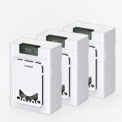 Oneisall Air Purifiers for Home Pets with Double-Sided Inlet, 3-Pack Set