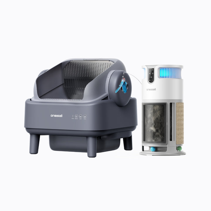 Oneisall Automatic Cat Litter Box & Pet Air Purifier Set