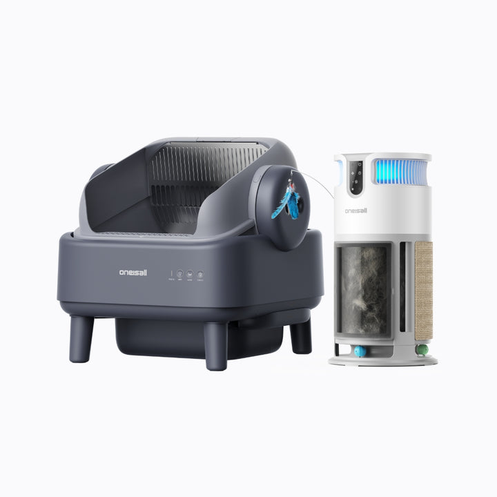 Oneisall Automatic Cat Litter Box & Pet Air Purifier Set