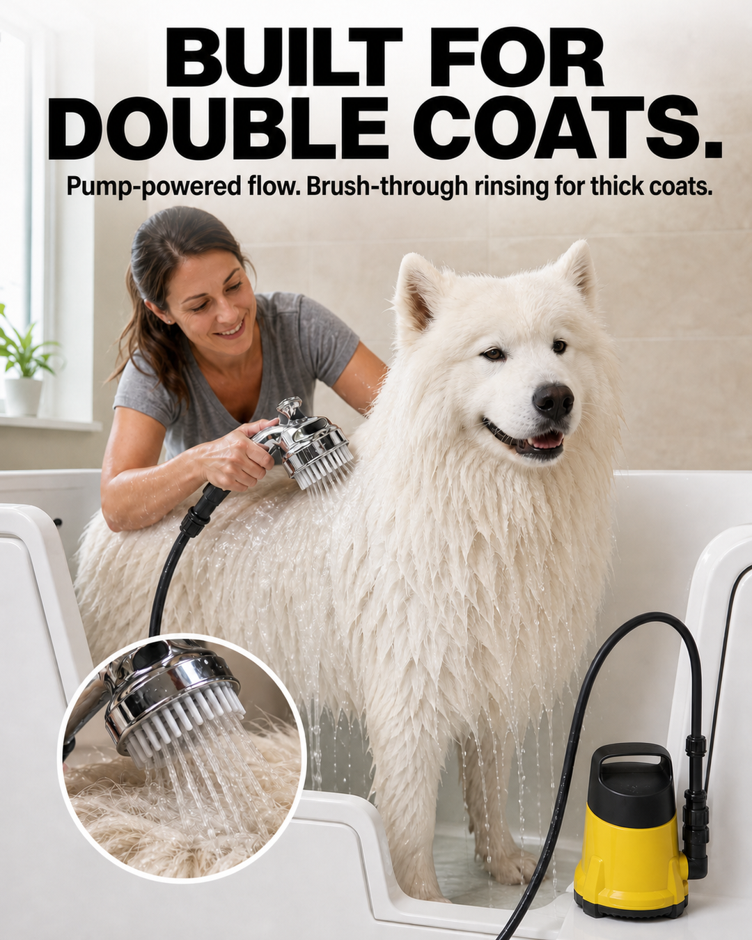 Oneisall Pump-Powered Dog Washing System