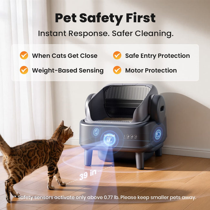 Oneisall Automatic Cat Litter Box & Pet Air Purifier Set