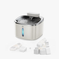 Oneisall 3.5L Cordless Stainless Steel Pet Water Fountain with 3PCS Filters