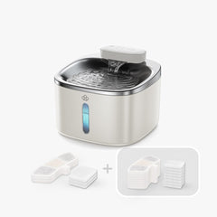 Oneisall 3.5L Cordless Stainless Steel Pet Water Fountain with 3PCS Filters