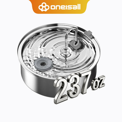 Oneisall 237 oz  Pet Water Fountain with 1.5m Power Cord