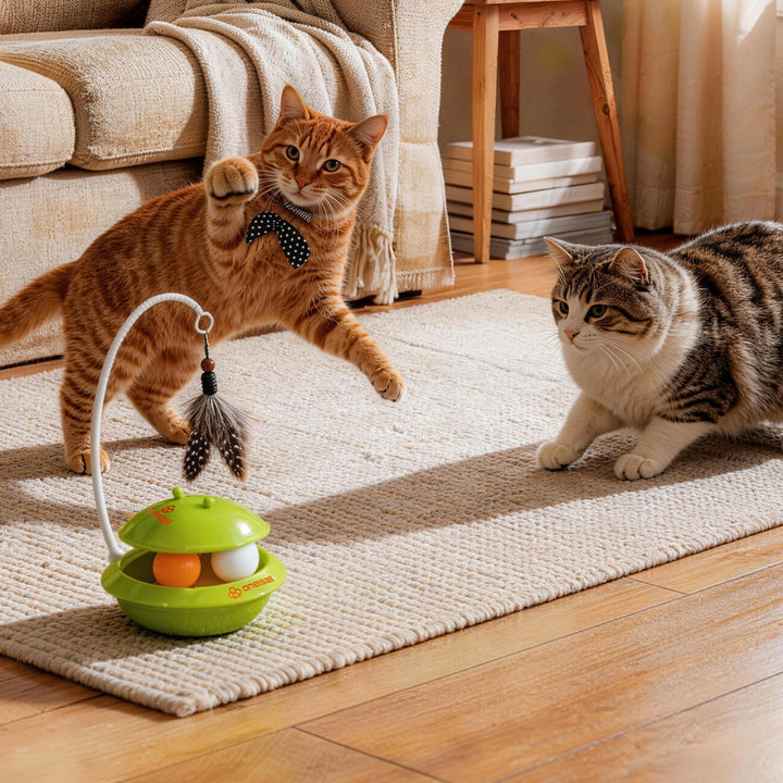 Oneisall No-Tip Wobble Cat Toy with Catnip