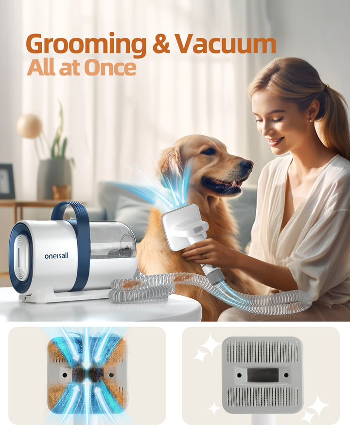 LM2 Grooming Vacuum Kit with Replacement Blade & Sponge Filter(bundle)