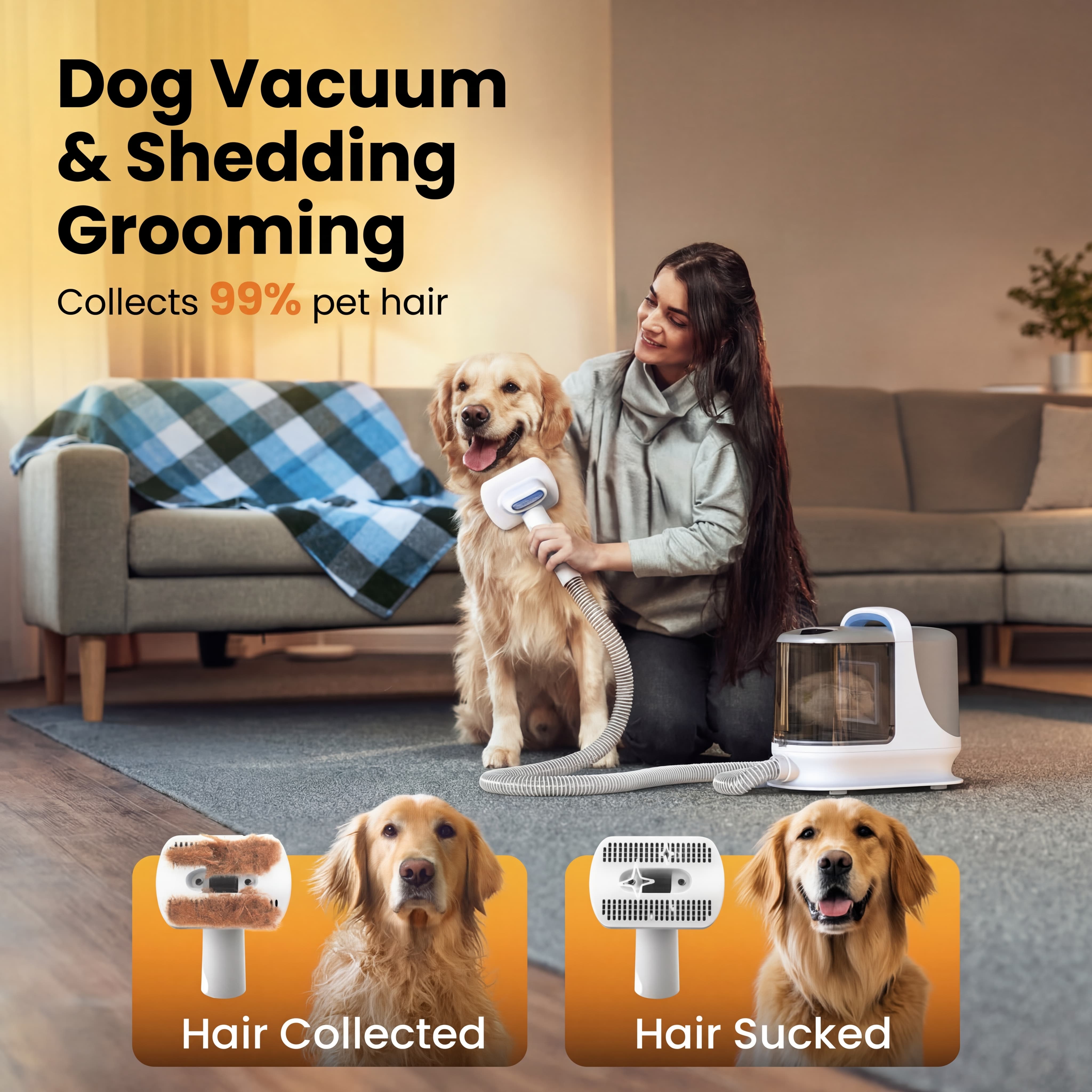 Oneisall BM3 Professional Dog Clippers with Powerful Suction