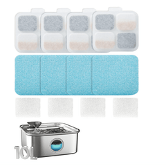 10L Pet Water Fountain 8PCS Carbon Filters Replacement