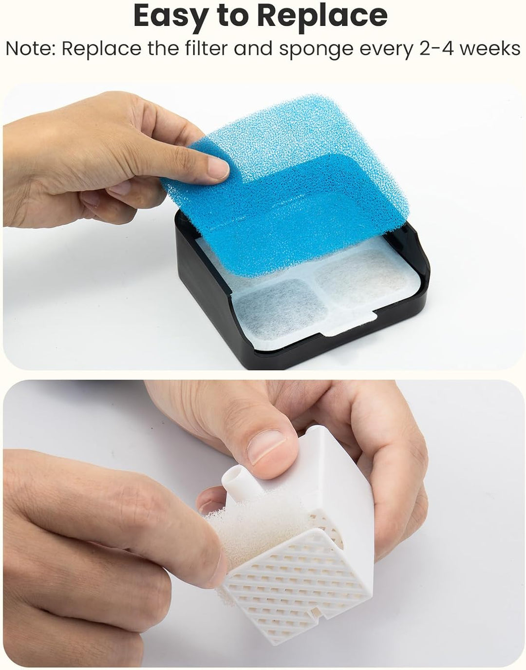 10L Pet Water Fountain 8PCS Carbon Filters Replacement