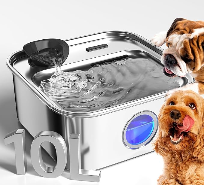 Oneisall 10L Pet Water Fountain for Large Dogs