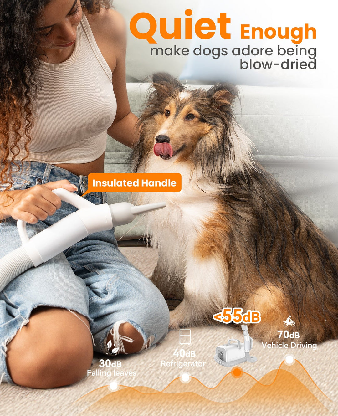 Oneisall 3000W Dog Hair Dryer