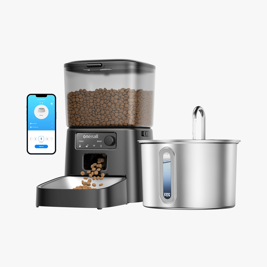 pet water fountain and automatic pet feeder