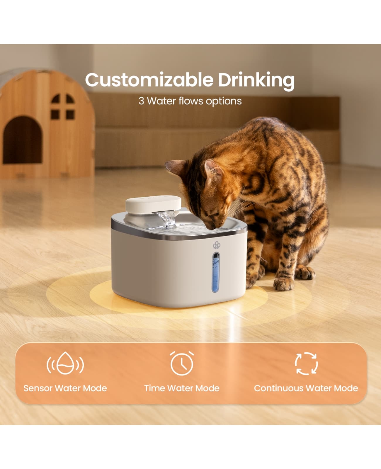 Smart Pet Water Fountain |3.5L Cordless Water Fountain White