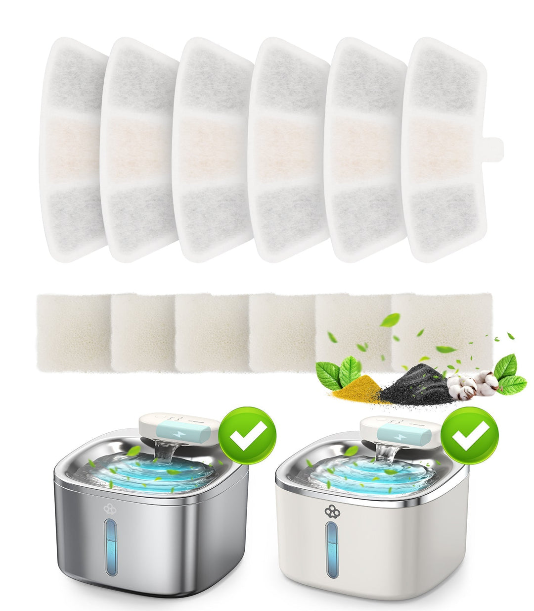 Accessories for cordless pet water fountain