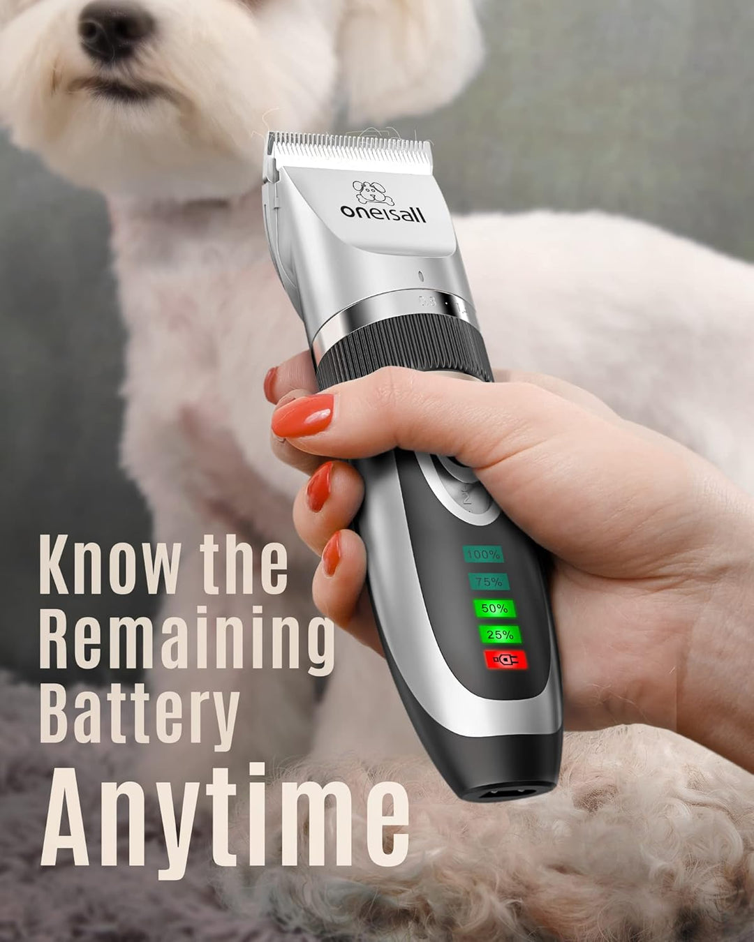 oneisall x2 dog clipper silver