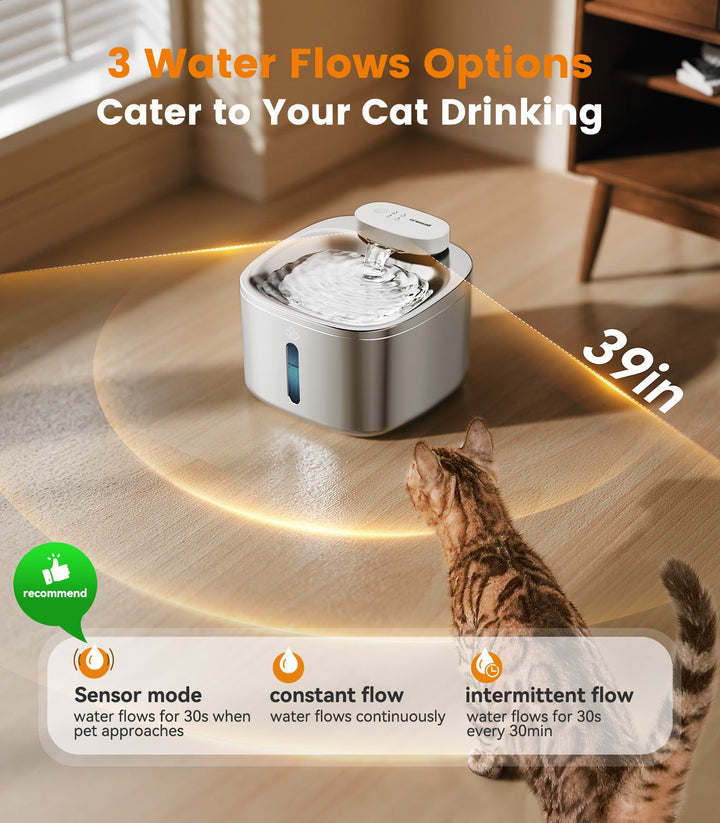 3.5L cat water fountain cordless