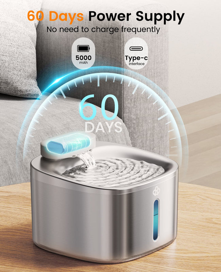 Oneisall 3.5L Cordless Smart Pet Water Fountain with 11 PCS Filters