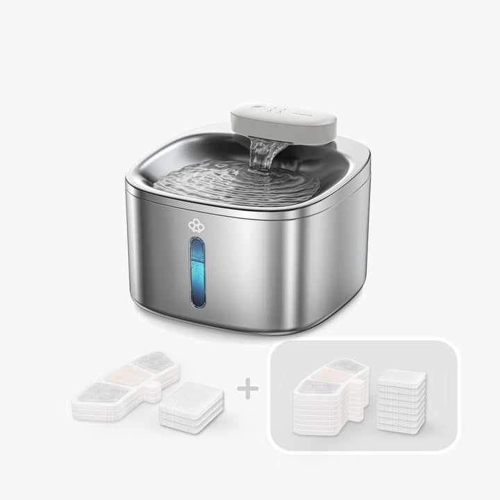 Oneisall 3.5L Cordless Smart Pet Water Fountain with 11PCS Filters