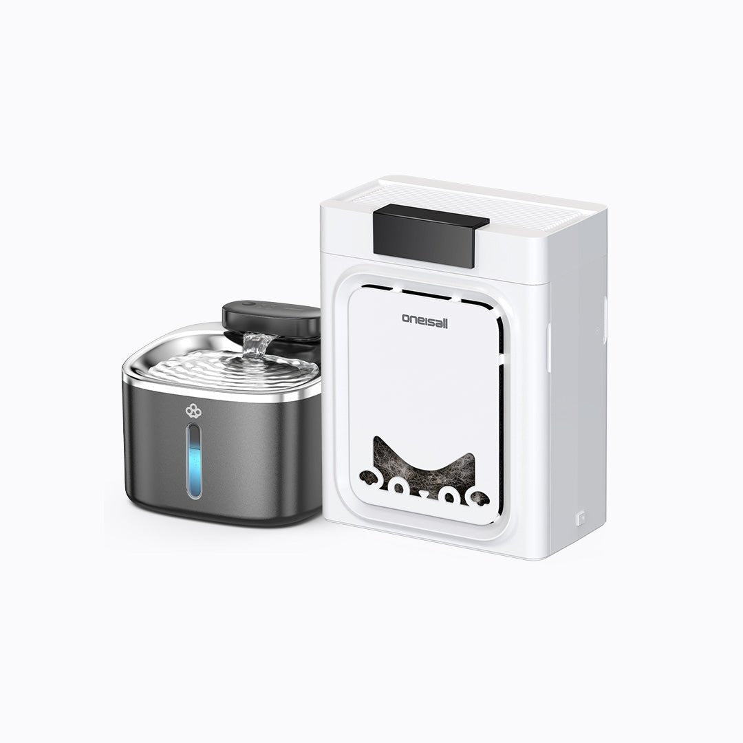 White Stainless Steel Pet Water Fountain