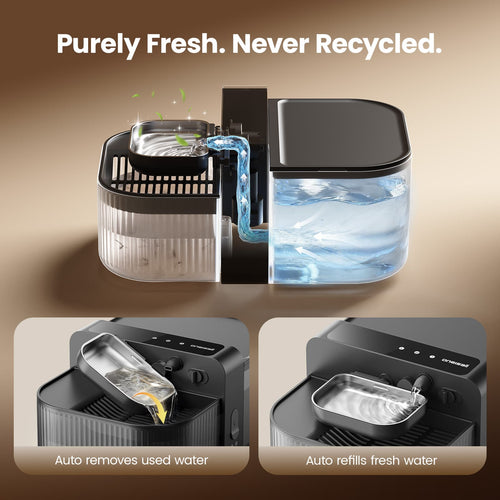 Oneisall 3.5L Filterless Cat Water Dispenser with Fresh Water System