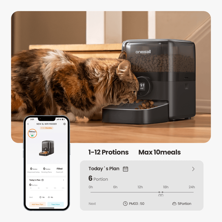 Oneisall 3L Cordless Smart Pet Feeder Wi-Fi Enabled(Pre-Sale)