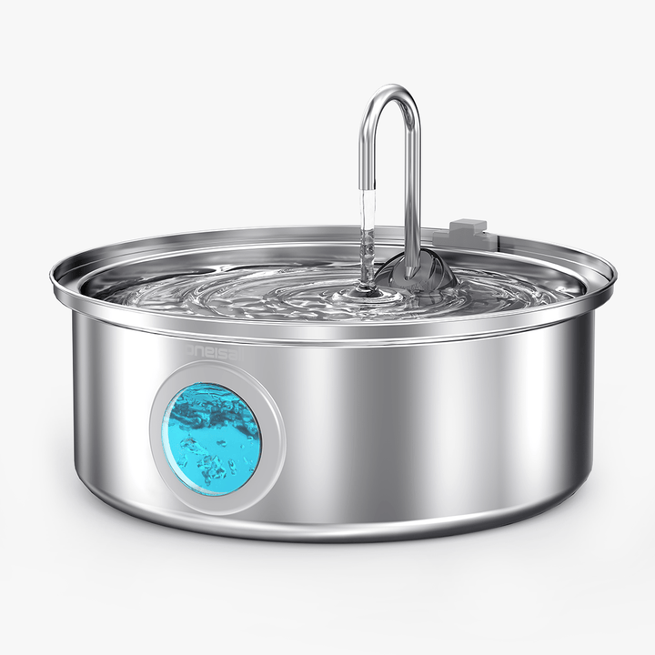7L Dog Water Fountain with Visual Water Level