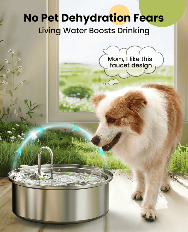 Oneisall 7L Pet Water Fountain with 1.5m Power Cord