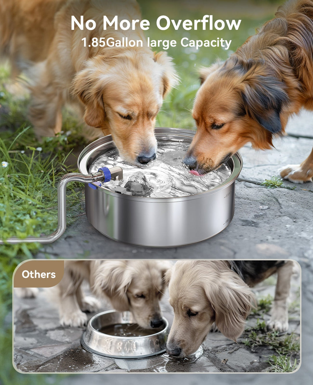 Oneisall 7L Pet Water Fountain Suitable for Indoor & Outdoor Use