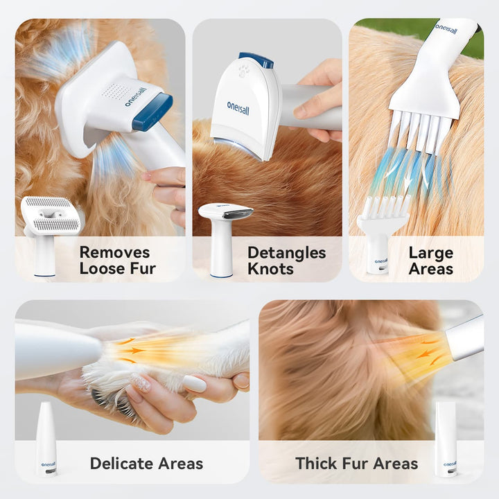 Oneisall Cozy C1 8-in-1 Pet Grooming Vacuum & Dryer Kit