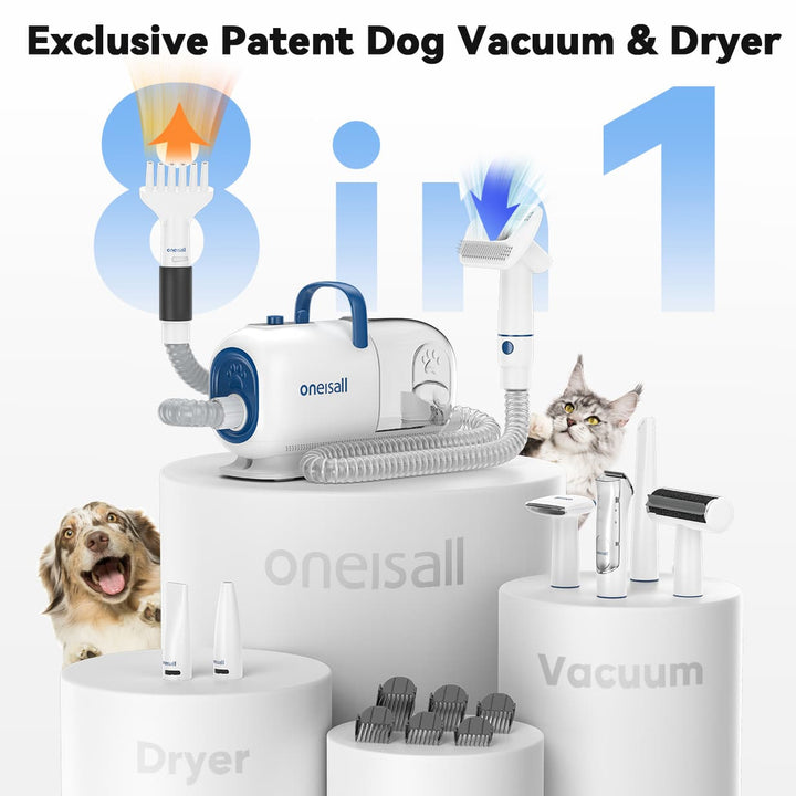 Oneisall Cozy C1 8-in-1 Pet Grooming Vacuum & Dryer Kit